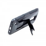 Wholesale LG Tribute 5 K7 Armor Holster Combo Belt Clip Case (Black)